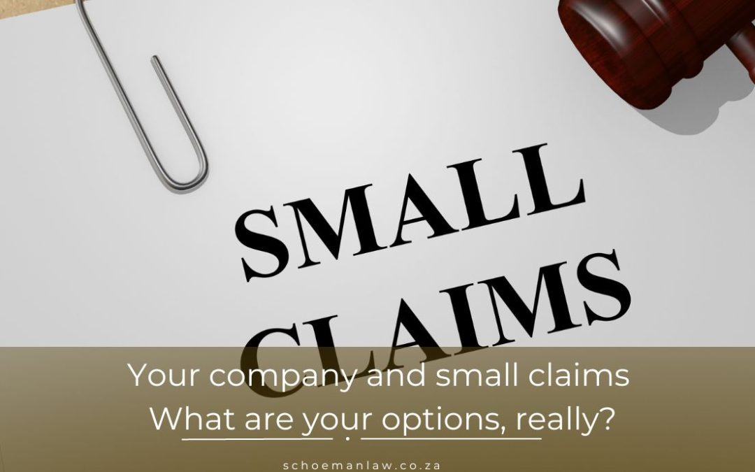 Your company and small claims – What are your options, really?
